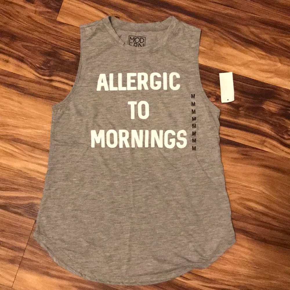 Allergic to mornings tank